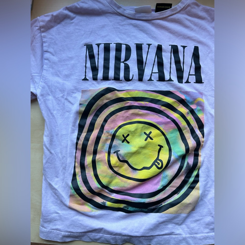 Purple NIRVANA Zara T-shirt